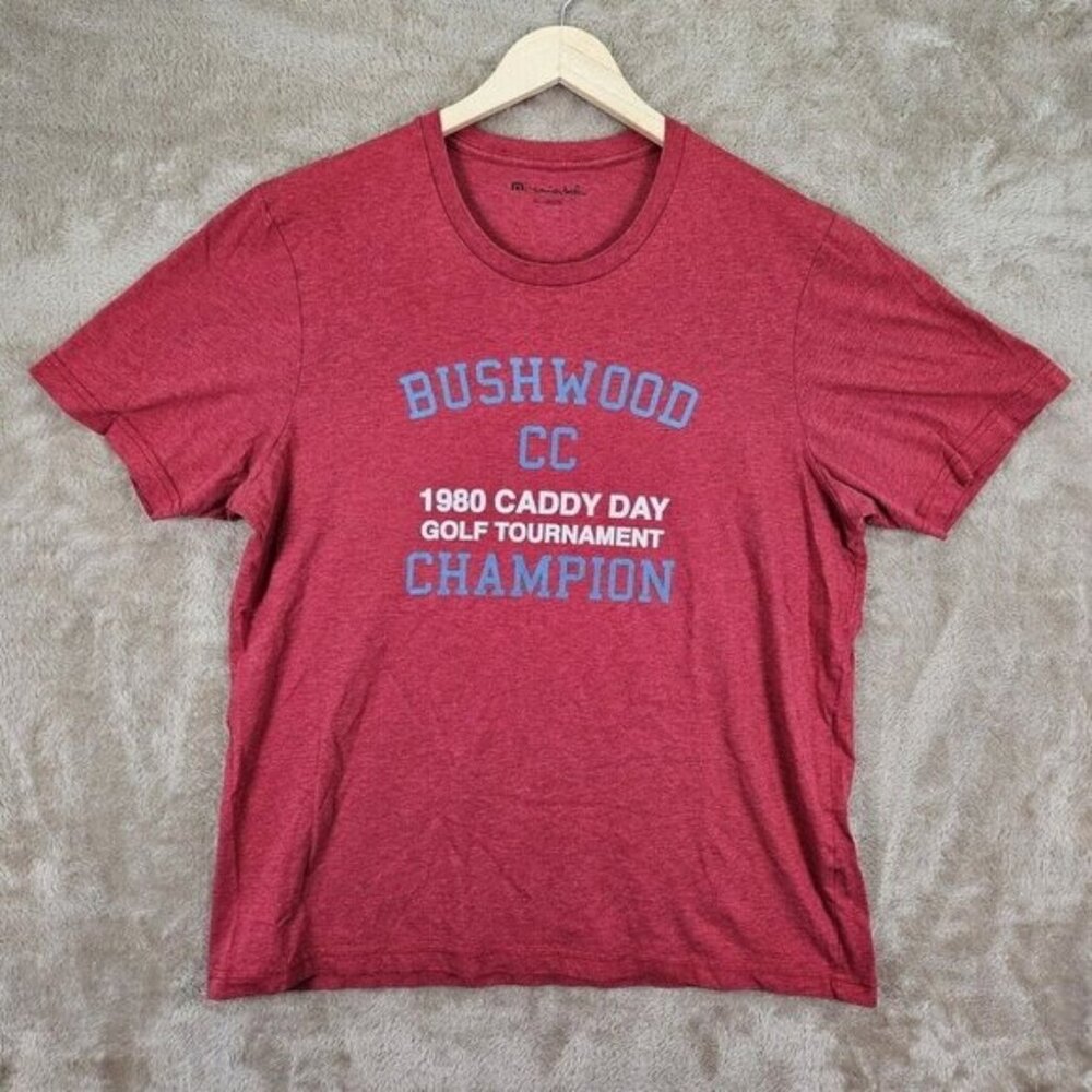 Travis Mathew Golf Graphic T-Shirt Bushwood 1980 Caddy Day Champion Mens Size XL